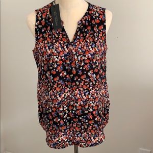 NWT Rachel Zoe Floral Print Sleeveless Blouse